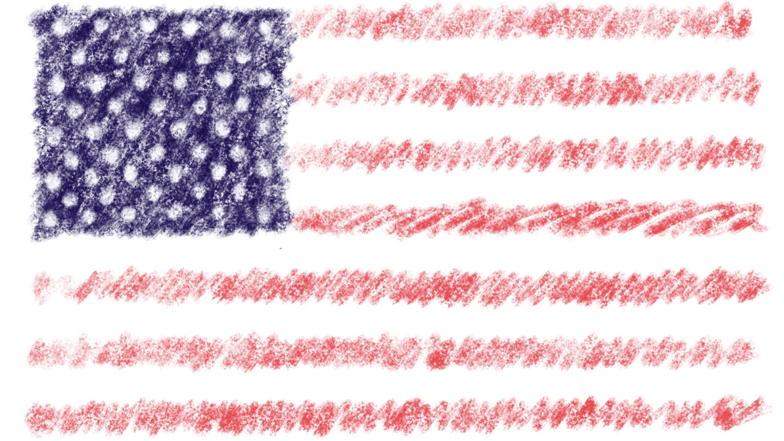 My digital crayon drawing of the US flag
